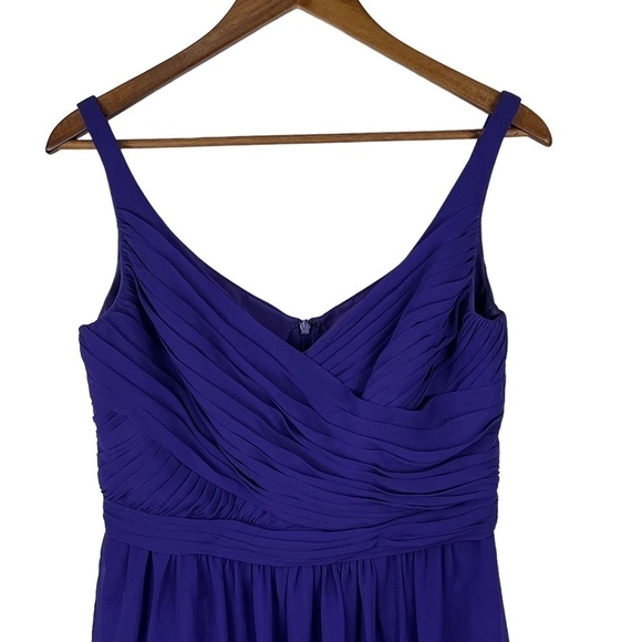 DAVID'S BRIDAL CHIFFON/POLY SHORT BRIDESMAID PARTY DRESS - Picture 2 of 9